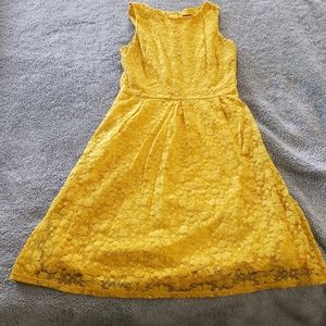 Yellow Lace Floral Dress